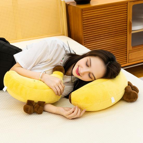 Banana Doll Soft Plush Toy High Elastic Skin-Friendly Cute Cuddle Pillow Cushion Nap Pillow Gift for