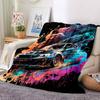 1pc Car Smoke Lightweight Flannel Blanket, Comfortable and Warm Blanket, for Office and Camping Sofa Bed, Livingroom083