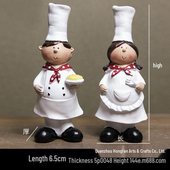 Скандинавская фигурка шеф-повара из смолы, домашний декор для витрины ресторана или пекарни