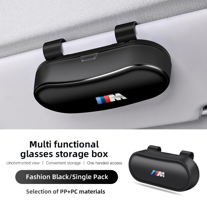 Car Sun Visor Glasses Storage Box Interior Accessories Stickers For BMW G80 G06 G07 G42 G14 G15 G16 F82 F20 F21 F83 M2 M3 M4 M5