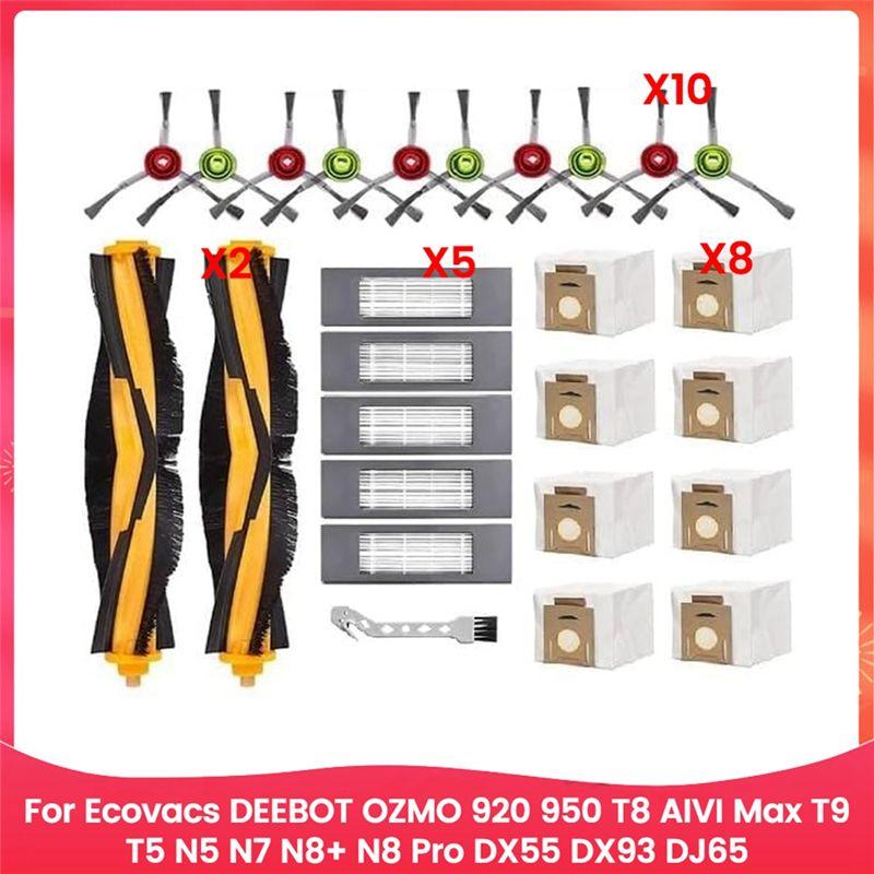 A20F-For Ecovacs DEEBOT OZMO 920 950 T8 AIVI Max T9 T5 N5 N7 N8+ N8 Pro DX55 DX93 DJ65 Main Side Brush HEPA Filters