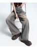 Big Size Broken Hole Wide Leg Denim Trousers Women Autumn Design Sense High Waist Hundred Versatile Loose Straight Trousers Long Denim Pants