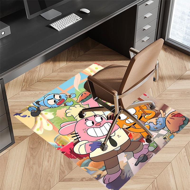 The Amazing World of Gumball Printed Absorbent Washable Carpet, Non-Slip Bathroom Mats, Kitchen Rugs, Yoga Mat,Living Room Entrance, Camping Picnic Ru