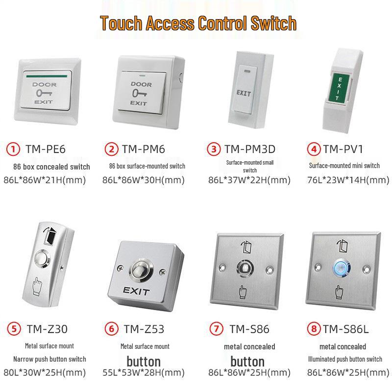 Infrared Sensor Touch Key & Glass Break Alarm Button for Emergency Access Control