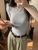 Stilvolles Slim-Fit Kurzarm-T-Shirt für Damen, Basic Rundhals-T-Shirt, Frühling/Sommer 2025