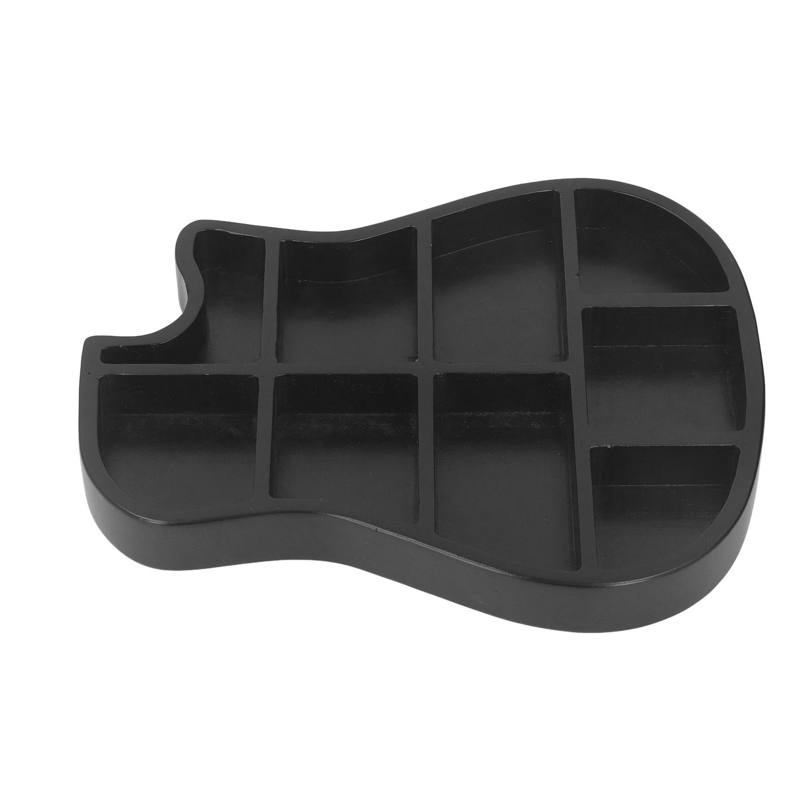 

Деревянный держатель для медиатора в форме гитары, многофункциональный ящик для хранения аксессуаров для медиатора с 9 отделениями