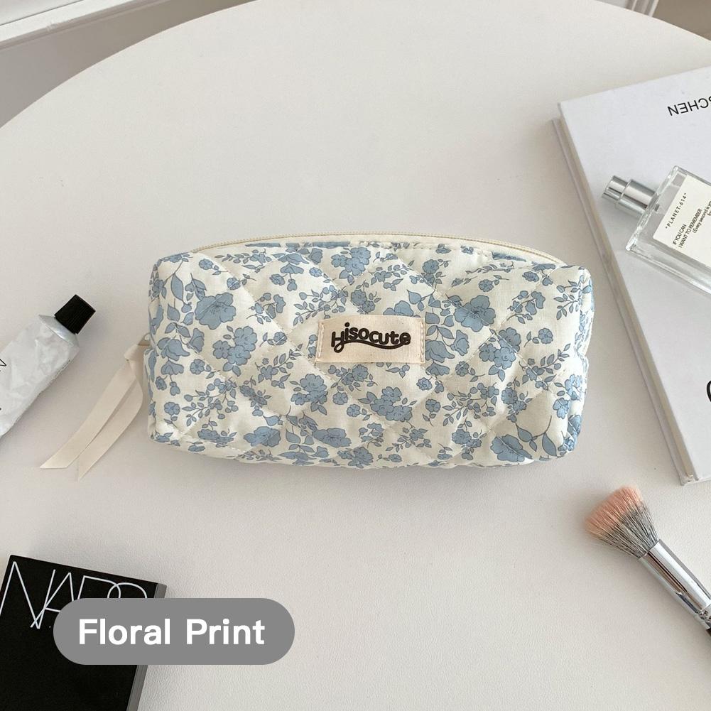 Cute Color Blocking Checkered Pencil Case, Girls' Stationery Storage Bag, Large Capacity Cosmetics and Miscellaneous Storage Bag