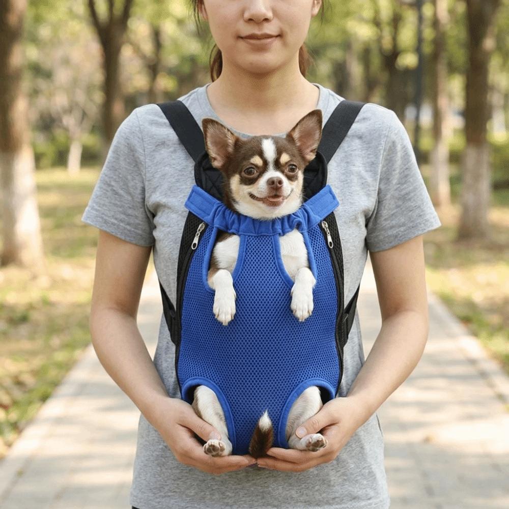 Breathable Mesh Pet Carrier Pack Dual Shoulder Strap Chest Carry Bag Cat Dog Daypack Vet Visit