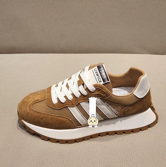 Spring new thick-soled low-top shoes three-bar mesh breathable casual shoes trendy zmd