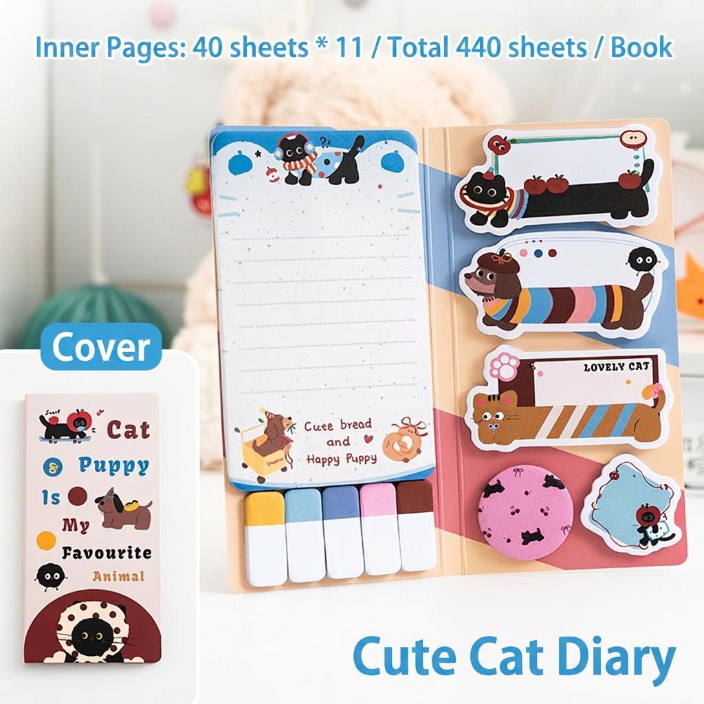 Scrapbooking Sticky Notes Cute Adhesive Stickers Journal Decoration Stickers Lovely Classification Marking Labels For Notes