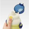 Skater Children's Water Bottle, 480ml, Direct Drinking, Plastic, One-Touch Operation, Dishwasher Safe, Made In Japan, Dinosaur Picture Book, Dinosaur