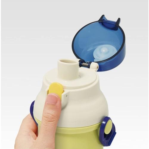 Skater Children's Water Bottle, 480ml, Direct Drinking, Plastic, One-Touch Operation, Dishwasher Safe, Made In Japan, Dinosaur Picture Book, Dinosaur