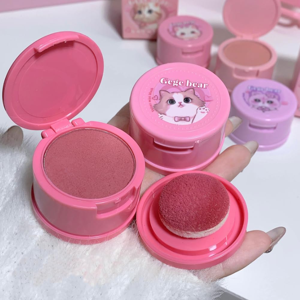 Gege bear Cheek Powder Mineral Cheek High Gloss Contour 4g (02 #Strawberry)