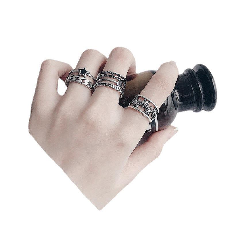 Retro Japanese-Korean Adjustable Cross Ring for Women