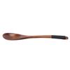 5PCS Wooden Spoons Environmental Long Handle Semicircle Beech Wood Small Wood Spoons for Dining Room