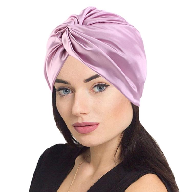 Silk Feel Nighttime Hair Protector Hair Bonnet Twisted Design Elegant Double Layer Sleep Cap Moisture Wicking Bonnet