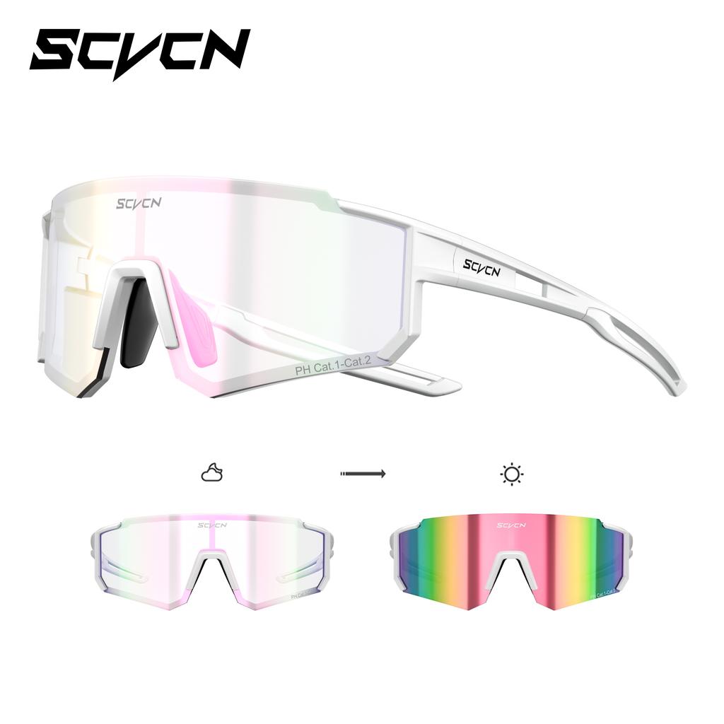 SCVCN Photochromic Hiking Eyewear Cycling Glasses Sunglasses for Men Cycling Road Mountain Bike Glasses Women Casual Windproof
