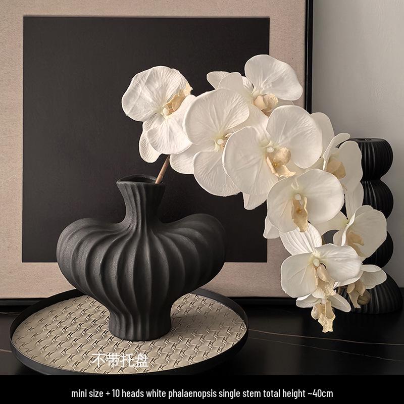 Light Luxury Phalaenopsis Artificial Floral Arrangement for Dining Table Decoration
