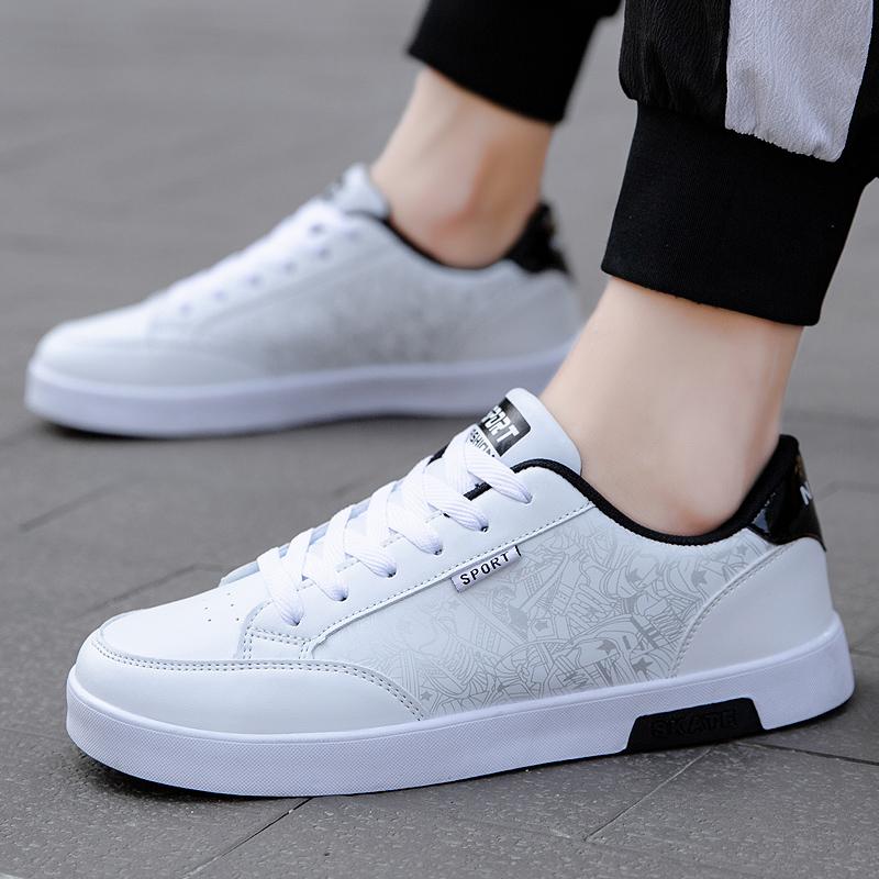 Högkvalitativa Herr Sneakers Casual Rea Vår Höst Röda Vita Sneakers Herr Casual Andningsbara Sportskor Herr Mode