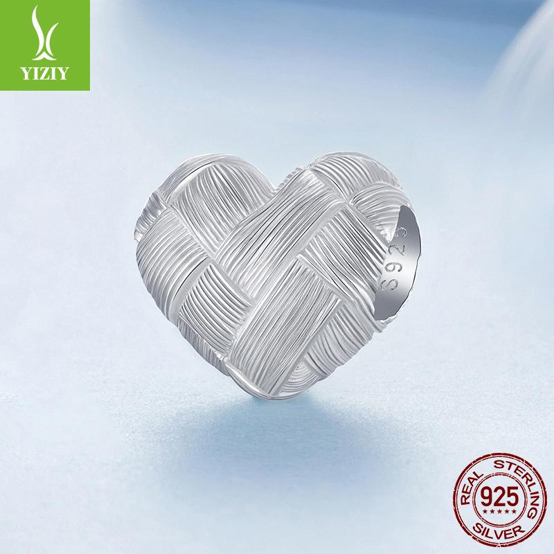 Combinaison de Perles en Argent Sterling 925 DIY Accessoires de Bracelet Perlé Perles Libres Simples et Polyvalentes