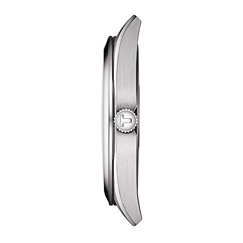 Tissot Gentleman Watch, Silver Dial, Leather Strap, T1274101603101, Officially Imported