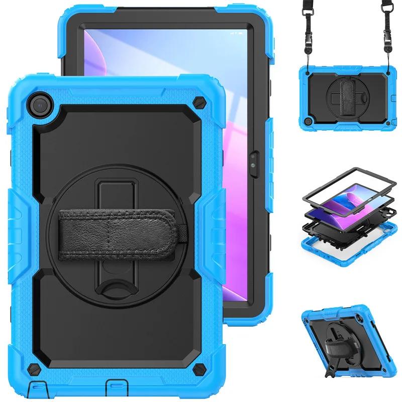 For Tab M11 M10 3rd TB328FU M10 Plus 3rd Gen 10.6 HD 2nd Gen TB-X306F 10.1 Kickstand Cover+Shoulder Strap Shockproof Case