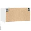 Wall Mounted TV Cabinet with LED Lighting White 80 x 31 x 38 cm