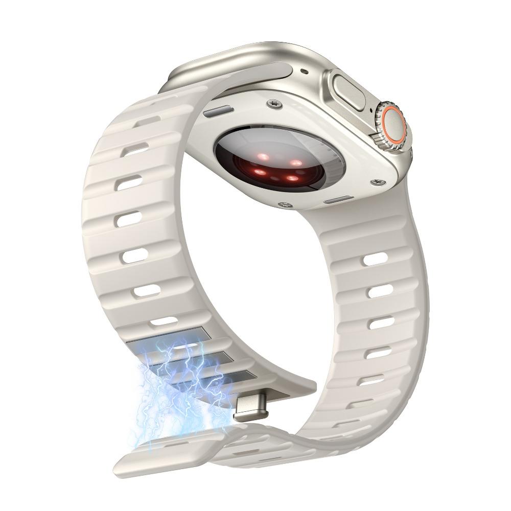Magnetic Strap For Apple Watch Ultra 1 2 3 49mm 44mm 45mm 46mm 42mm 41 Sport Silicone Bracelet Belt IWatch Series 11 10 8 7 6 Se 3 Band