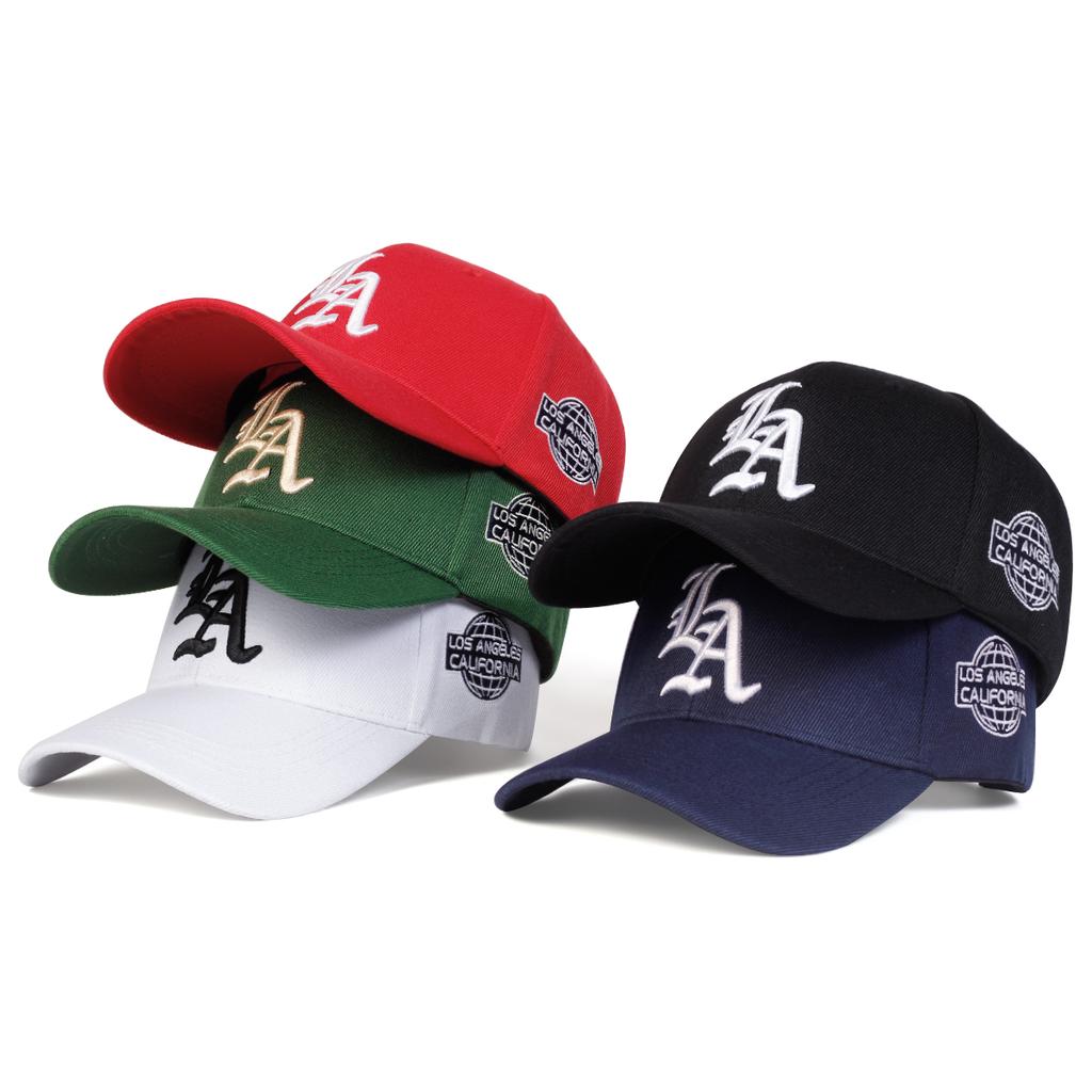 Unisex Gothic Letter Side Los Angeles Earth Stickerei Verstellbare Hip Hop Baseballkappe Wanderkappen Frühling Herbst Outdoor Sport Reise für Damen Herren