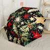 Santa Claus And Puppies Compact Travel Automatic Umbrella Retractable Design with 8-Rib Durability Lightweight All-Season Umbrella for Travel
