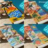 Retro Hawaiian atmosphere Beach Towel Quick Drying Travel Towel Unisex Soft Comfortable Quick Dry Portable for Men Women Beach