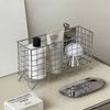 Simple Iron Art Desktop Storage Basket Mesh Rectangular Cosmetic Organizer Universal Large Capacity Storage Case Office Desktop