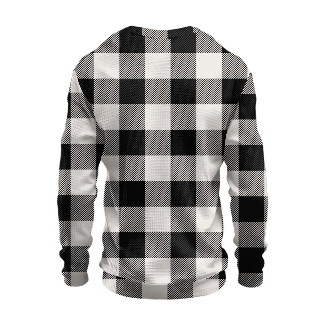 Herr Casual Långärmad Topp med Digitaltryck, Herr Rundhalsad Långärmad Topp