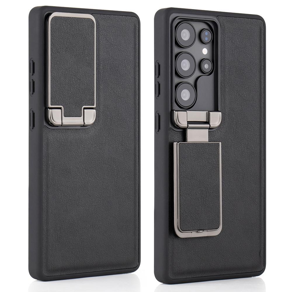 GKK Hülle für Samsung Galaxy S26 Ultra mit Objektivabdeckung, Ständer, TPU+PU Handy-Rückseite