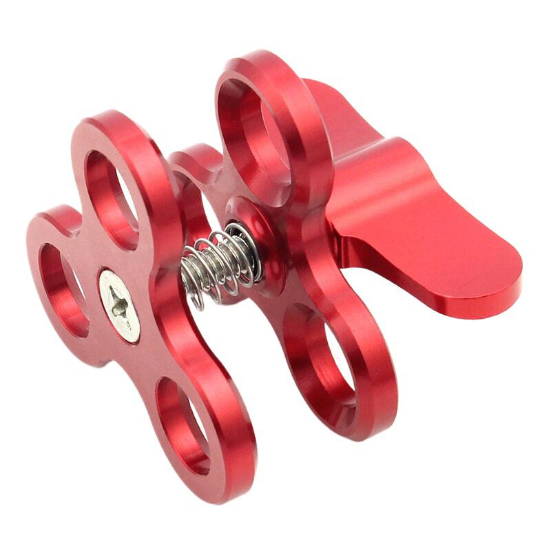 Triple Ball Clamp 3 Holes Underwater Arm Diving Bracket For Photography Torch Aluminum Diving Lights Ball Butterfly Clip Mount