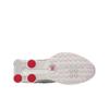 Nike Shox R4 Białe Metaliczne Damskie Sneakersy Metaliczno-Srebrne Max-Pomarańczowe AR3565-101
