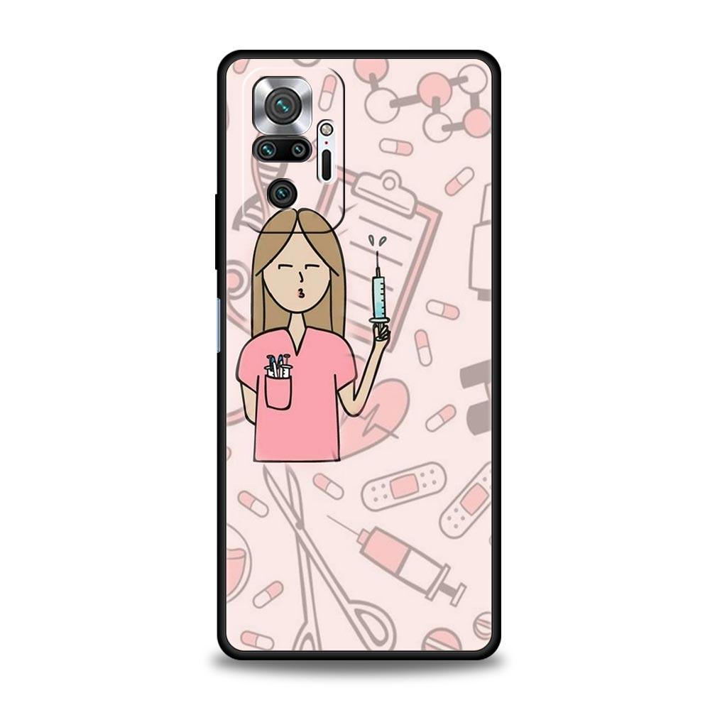 

Чехол для телефона для Xiaomi Redmi Note 14 13 12 5G 11 10 Pro Plus 4G 9S 9 14C 13C 12C 10C 9C 9A Крышка Доктор Медсестра Медицинский Медицина Redmi Note 13Pro 5G