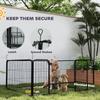 Steel Dog Whelping Box with Washable Whelping Pad, Wind-Resistant Cloth, for Small, Medium Dogs, 122 x 122 x 60cm