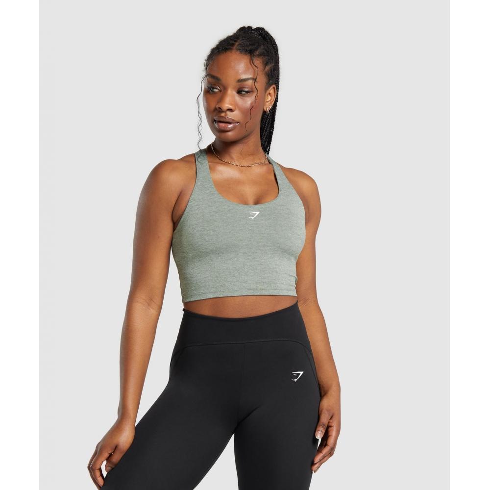 

GYMSHARK Marl Racer Полка Crop Tank Unit Зеленый Неокрашенный Marl B9A2T ECR2 XS