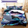 3pcs Genshin Impact Wanderer1 Design Cover Set - HD Printed Bedding with 1 Cover and 2 Pillowcases - Perfect for Home and Dorm Decor