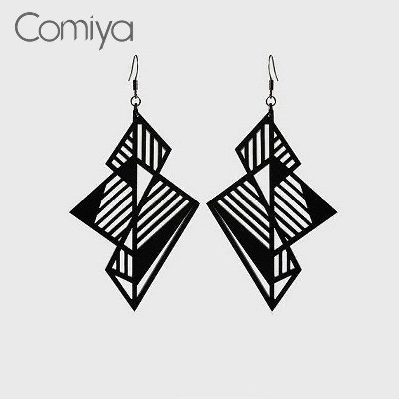 

Camiya European and American New Exaggerated Earrings Big Brand Personality Hot Sale Long Geometric Space Sense Earrings Earrings Image color