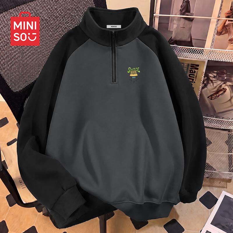 MINISO Unisex Half-Zip Pullover Sweatshirt