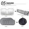Six-Piece Car Sunshade Set: Mesh Side & Rear Window Shades, Summer Sun Protection, Aluminum Foil Sun Visor, Front Windshield Sunshade.