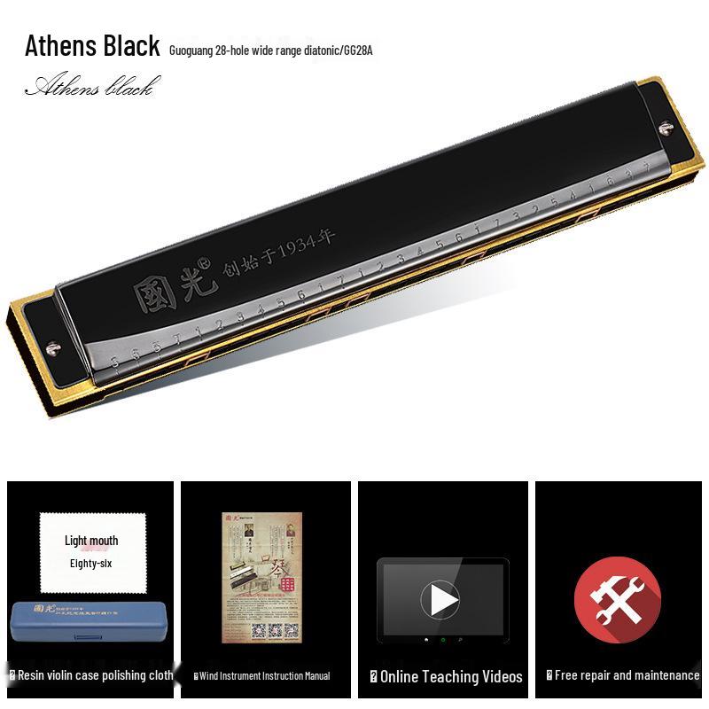 28otvorová harmonika s širokým rozsahem a dvojitým jazýčkem v ladění C pro studenty, začátečníky i profesionály