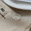 Women's Adjustable Black Agate Ring - Retro High-End Light Luxury Design