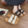 Fashion 2025 Summer Platform Heel Women Slippers Fashion Open Toe Soft Sole Dress Ladies Slides Lazy Shoes