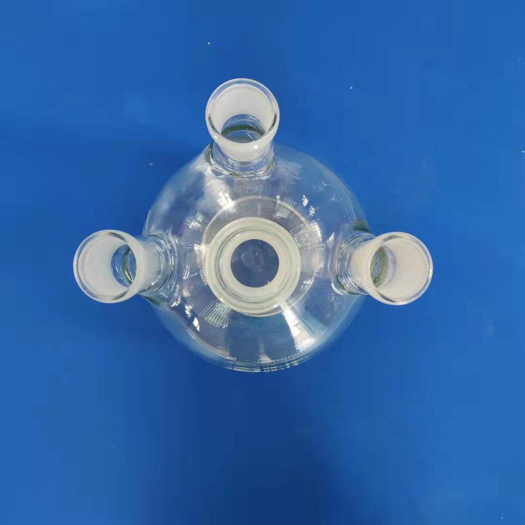 High-Temperature Resistant Round-Bottom Glass Distillation Flasks, Three/Four-Necked Options