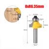 8mm Shank Router Bits Corner Round Over Bits For DIY Woodworking Compatible With Handheld Router Radius Size 6.35mm