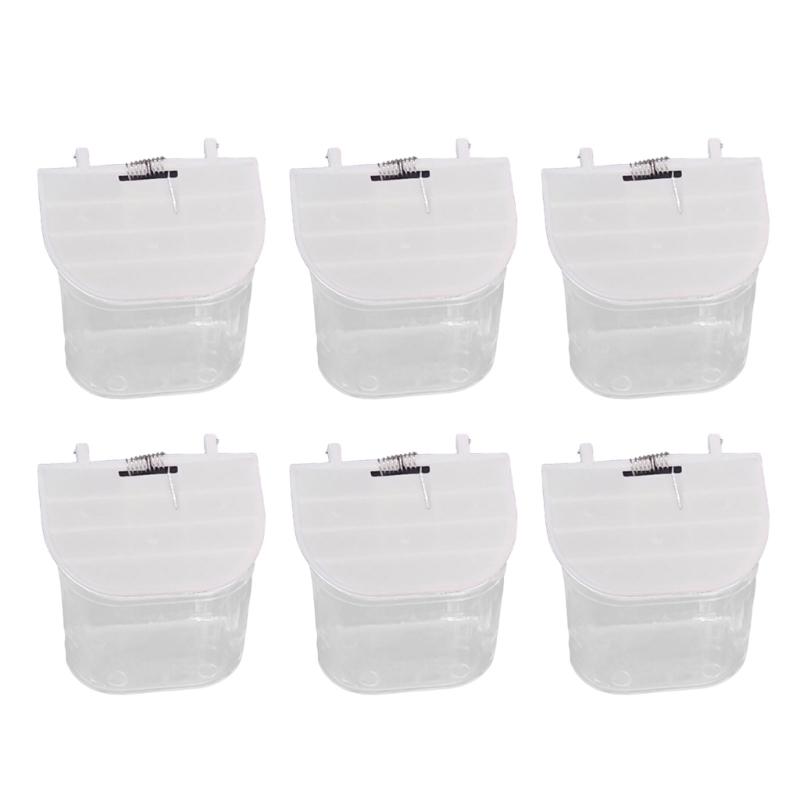 

Antisplash Bird Feeders Set for Food Feeding Pet Bird Antispill Feeders Bird Food Container Birdcage Feeding Supplies 6P 1