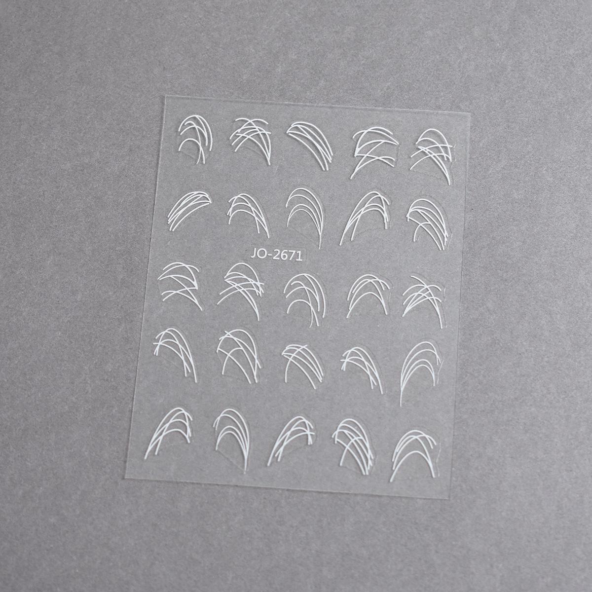 

Французский нейл-арт наклейки «Полумесяц-улыбка» - Классические изогнутые вспомогательные наклейки и украшения